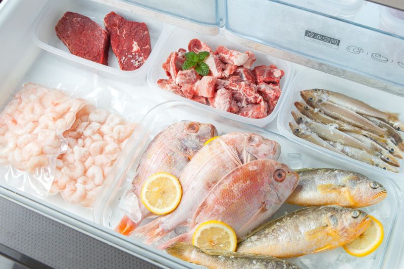 Seafood, meat and frozen products