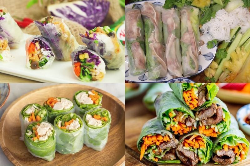 Fresh spring rolls - one of the favorite dishes of young people